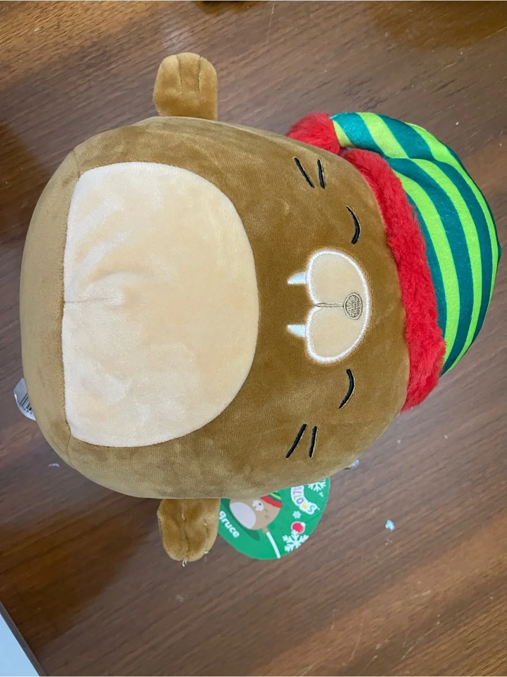 Bruce the walrus Squishmallow with Green Stripe Hat - Kids Toy